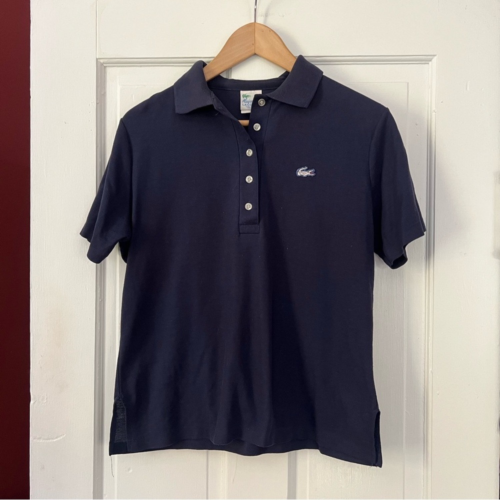 Vintage 1980 Lacoste Dark Blue Polo Shirt